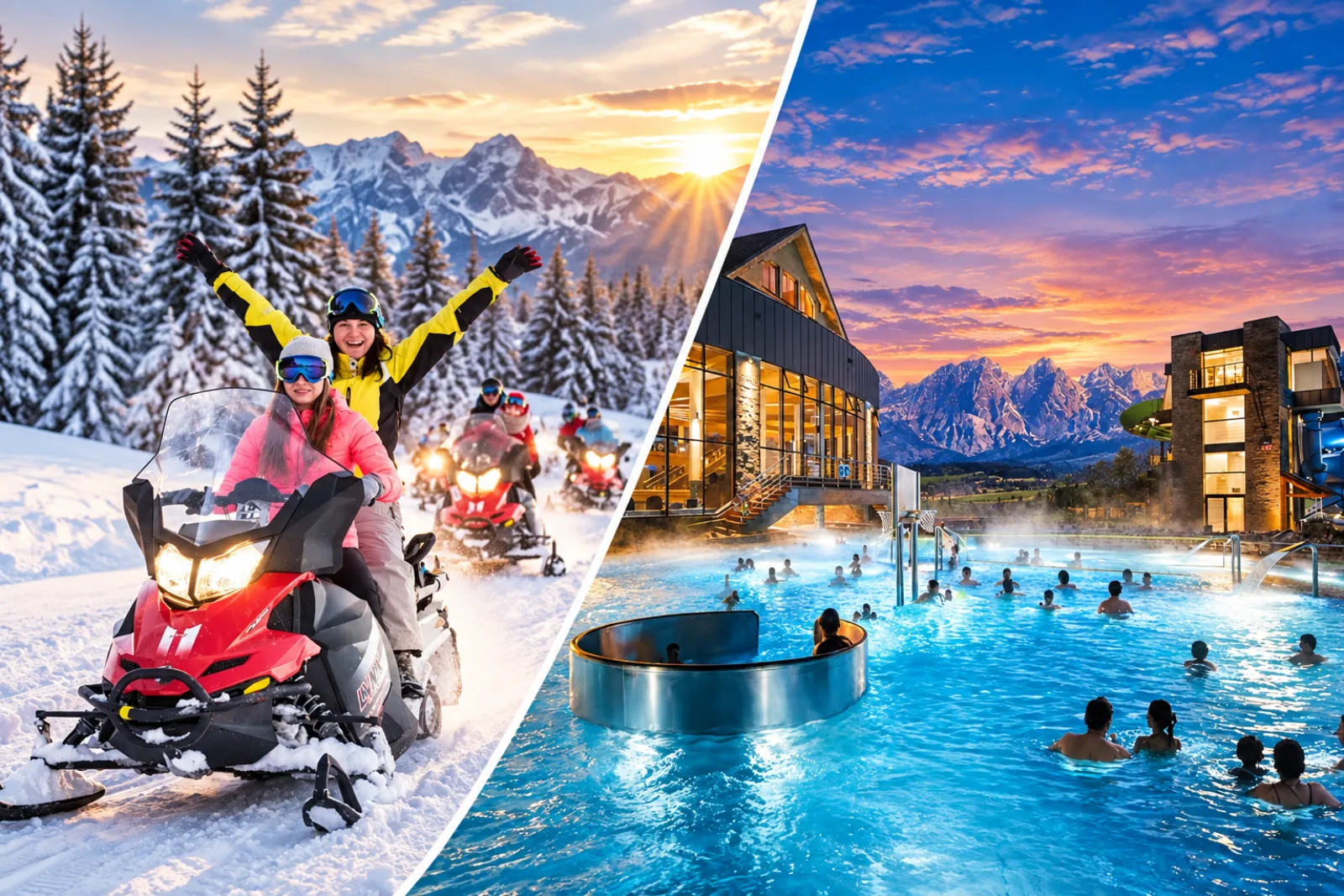 Zakopane Snowmobiles, Funicular and Hot Springs Tour from Krakow